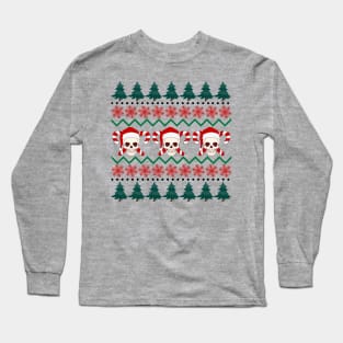 Ugly christmas sweater pattern Long Sleeve T-Shirt